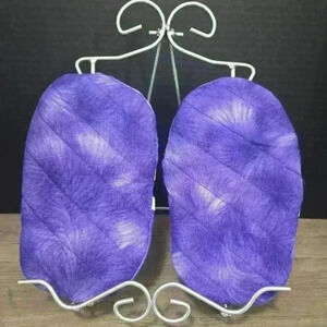 Handmade  Microwave Mitts Purple and White Tie Dye/ Regular / Adult